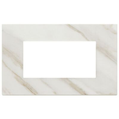 Vimar 22654.51 Eikon - calacatta white 4-module plate