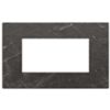 Vimar 22654.53 Eikon - black manquina 4-module plate