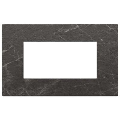Vimar 22654.53 Eikon - placa 4 módulos manquina negra