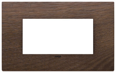 Vimar 22654.32 Eikon - American walnut 4-module plate