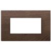 Vimar 22654.32 Eikon - American walnut 4-module plate