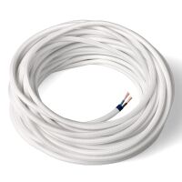 Cable H03 2X0,75 recubierto de seda blanca