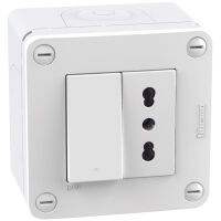 MatixGO - IP40 box with switch + socket - 28402W2