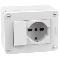 MatixGO - Caja IP40 con interruptor + toma - 28403W2