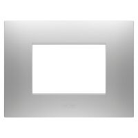 Gewiss GW16003GR Chorus - Placa magnética gris 3 módulos