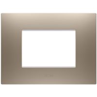Gewiss GW16003BR Chorus - placa 3 módulos bronce claro
