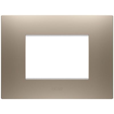 Gewiss GW16003BR Chorus - placa 3 módulos bronce claro