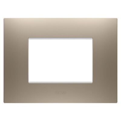 Gewiss GW16003BR Chorus - placa 3 módulos bronce claro