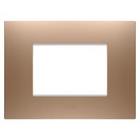 Gewiss GW16003CS Chorus - Placa de cobre ligero de 3 módulos