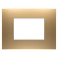Gewiss GW16003SG Chorus - 3-module gold plate