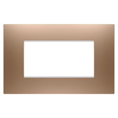 Gewiss GW16004CS Chorus - Placa de cobre ligero de 4 módulos