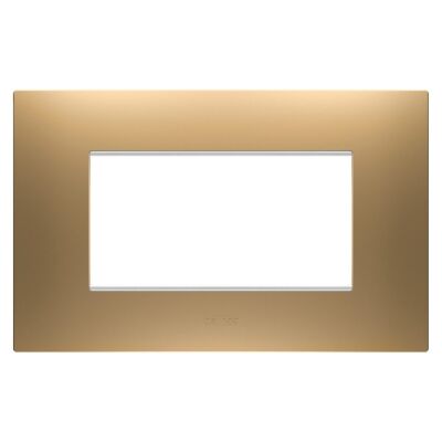 Gewiss GW16004SG Chorus - Placa de oro de 4 módulos