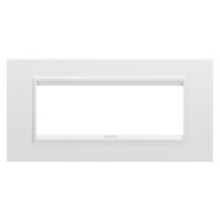 Gewiss GW16206XW Chorus - Placa monocromática blanco satinado 6 módulos