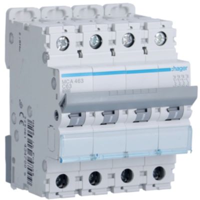 Hager MCA463 - magnetotermico 4P C63 6KA 4M