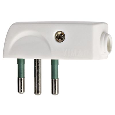 Small white 90° plug