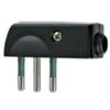 Small black 90° plug