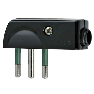 Small black 90° plug