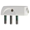 Enchufe blanco grande de 90°