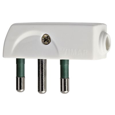 Large 90° white plug
