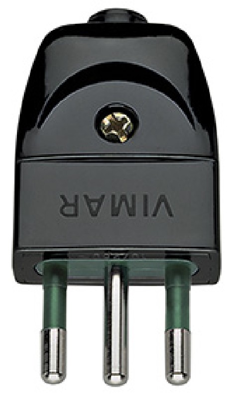2P+E 10A S11 axial plug black