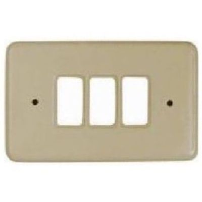 Magic - placca in ceramica 3 posti avorio