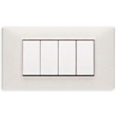 Plana - Plato de tecnopolímero de 4 plazas blanco granito