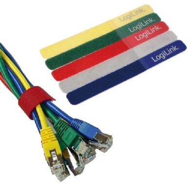 Attaches de câble Velcro colorées - Blister de 5 pièces