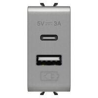 Gewiss GW14449 Chorus - Chargeur USB A+C