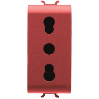 Gewiss GW10213 Chorus - bypass socket 10/16A P11-P17 red