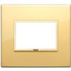 Vimar 21653.G09 Eikon - 3-module plate in shiny total gold