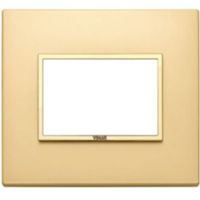Vimar 21653.G10 Eikon - placca 3 moduli oro totale satinato