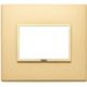 Vimar 21653.G10 Eikon - Placa oro satinado total 3 módulos