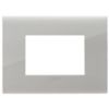 Vimar 19953.03 Arke Fit - Placa plateada de 3 módulos