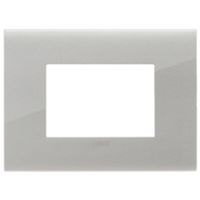 Vimar 19953.03 Arke Fit - Placa plateada de 3 módulos
