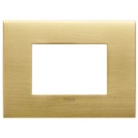 Vimar 19953.12.01 Arke Fit - placca 3 moduli ottone spazzolato