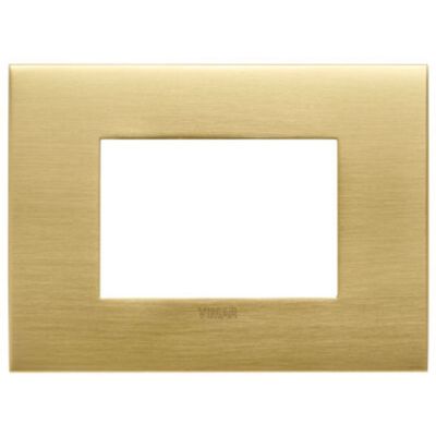 Vimar 19953.12.01 Arke Fit - placca 3 moduli ottone spazzolato