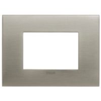 Vimar 19953.08 Arke Fit - Placa de acero cepillado 3 módulos
