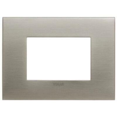 Vimar 19953.08 Arke Fit - Plaque en acier brossé 3 modules