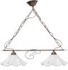 ALBA 2-light chandelier with porcelain bell ø 27