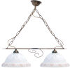 ALBA 2-light chandelier with glass bell ø 30