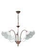 ALBA 3-light chandelier with porcelain plate ø 27