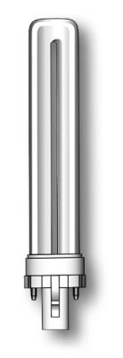 Lámpara fluorescente compacta G23 09W 2700k DURALUX S