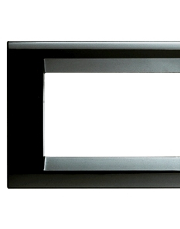 Gewiss GW32054 Playbus - Placa negra de tóner de 4 módulos