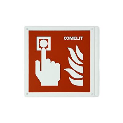 METAL SIGN FOR ALARM BUTTON          