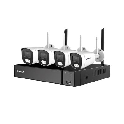 Comelit WIKIT004S05NA - Kit Videosorveglianza Wi-Fi con Telecamere HD