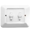 Delux - plato de porcelana con 2 botones