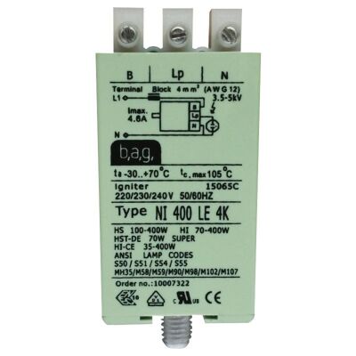 TCI 183040EI - encendedor de lámpara de descarga 35-400W