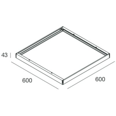 Novalux 102086.01 - Marco de techo THE PANEL 60x60 blanco