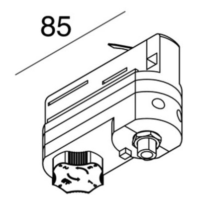 Novalux 106718.01 - Adaptateur 3P ALL-TRACK blanc