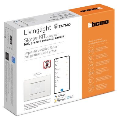 BTicino N1010PLUSKIT LivingLight - kit básico blanco para luces y enchufes